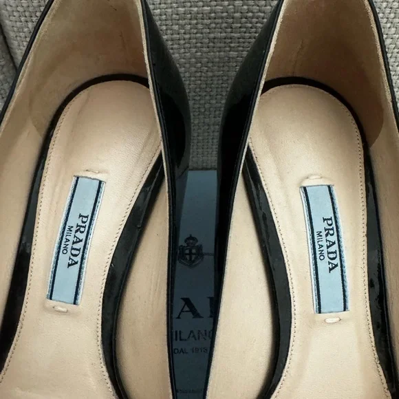 Prada kitty heels. Alzature Donna. Size 36.5. Patent Black - Picture 2 of 7